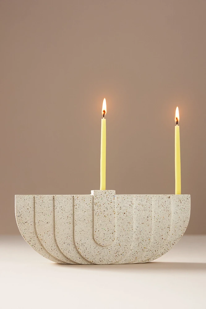 White Cement Menorah