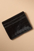 Frances Valentine Crinkled Leather Card Holder