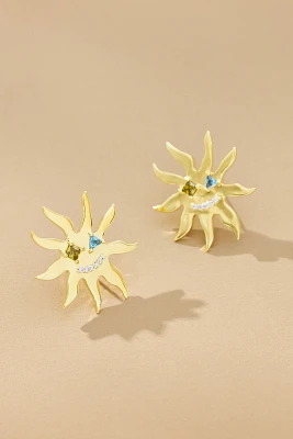 Anna + Nina Sunny Side Up Stud Earrings