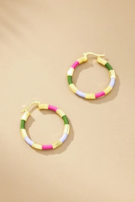 Anna + Nina Flower Child Hoop Earrings