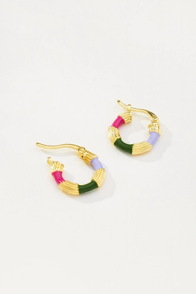 Anna + Nina Flower Child Small Hoop Earrings