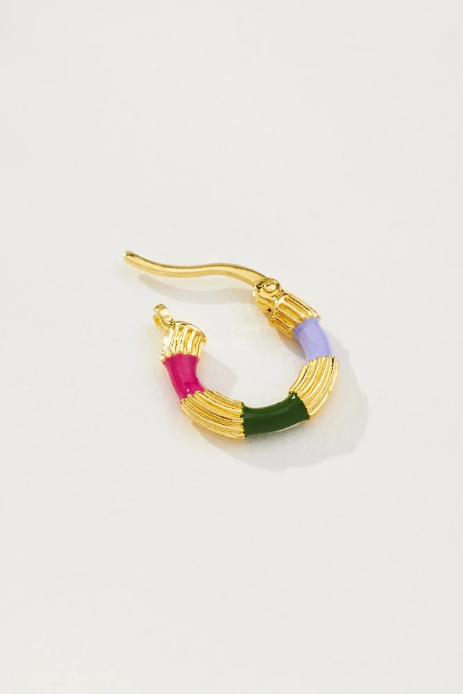 Anna + Nina Flower Child Small Hoop Earrings