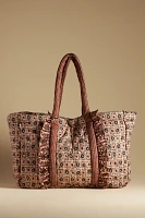 Llani Quilted Ruffle Tote