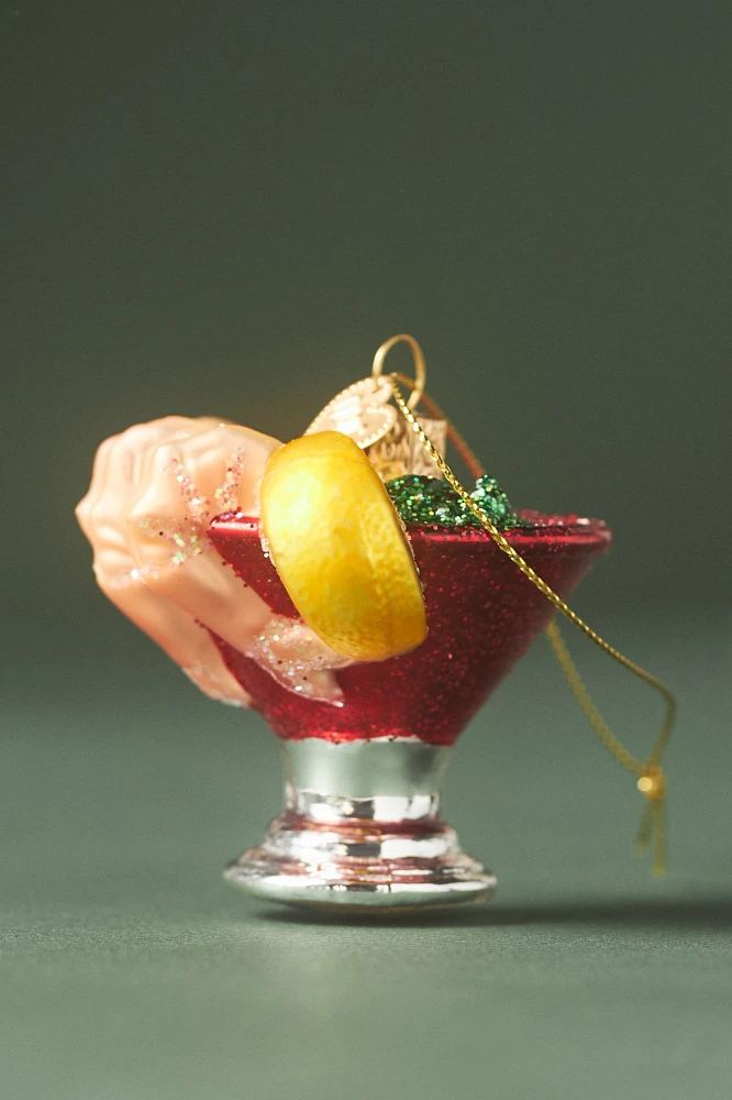 Shrimp Cocktail Glass Ornament