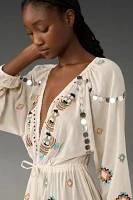 By Anthropologie Boho Embellished Kaftan