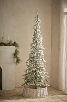 Faux Snowy Pre-Lit Floor Length Alpine Fir