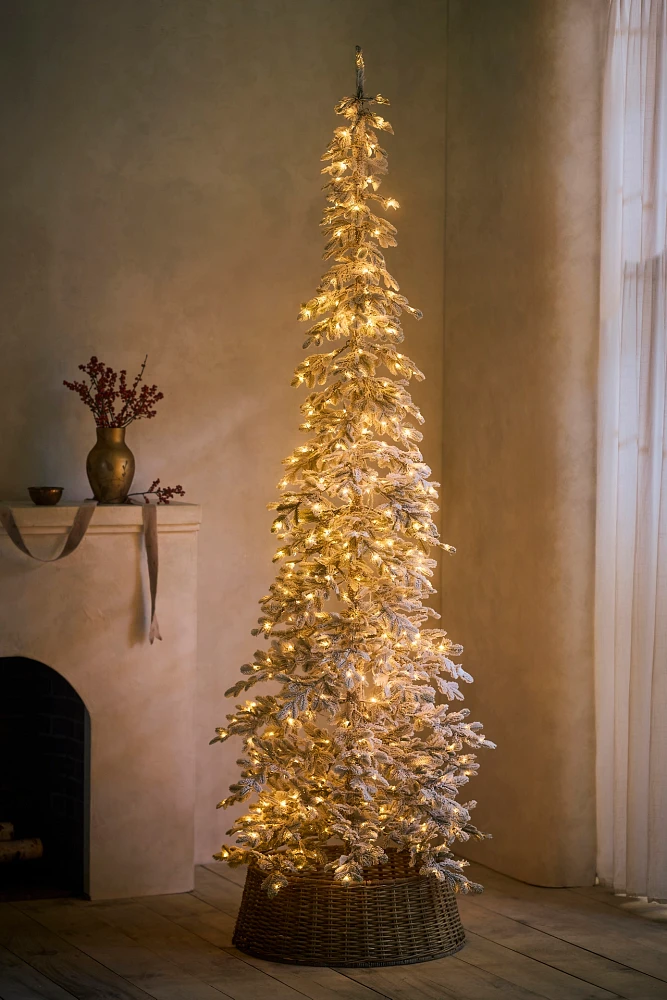 Faux Snowy Pre-Lit Alpine Fir