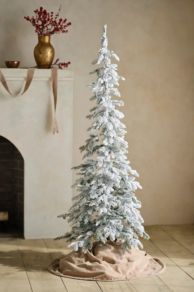 Faux Snowy Pre-Lit Alpine Fir