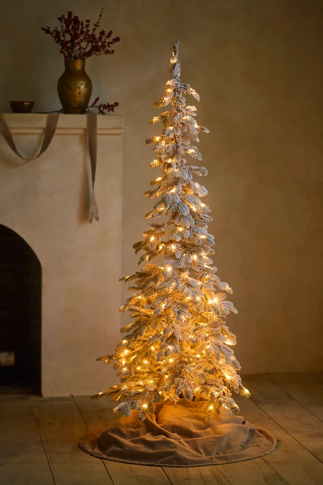 Faux Snowy Pre-Lit Alpine Fir