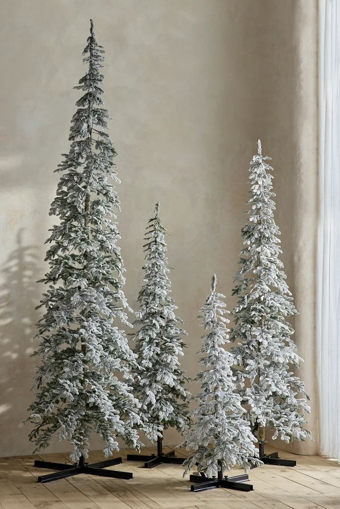 Faux Snowy Pre-Lit Alpine Fir