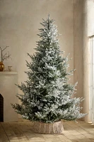 Faux Twinkling Pre-Lit Snowy Norway Spruce, 9'