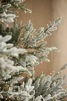 Faux Twinkling Pre-Lit Snowy Norway Spruce, 9'