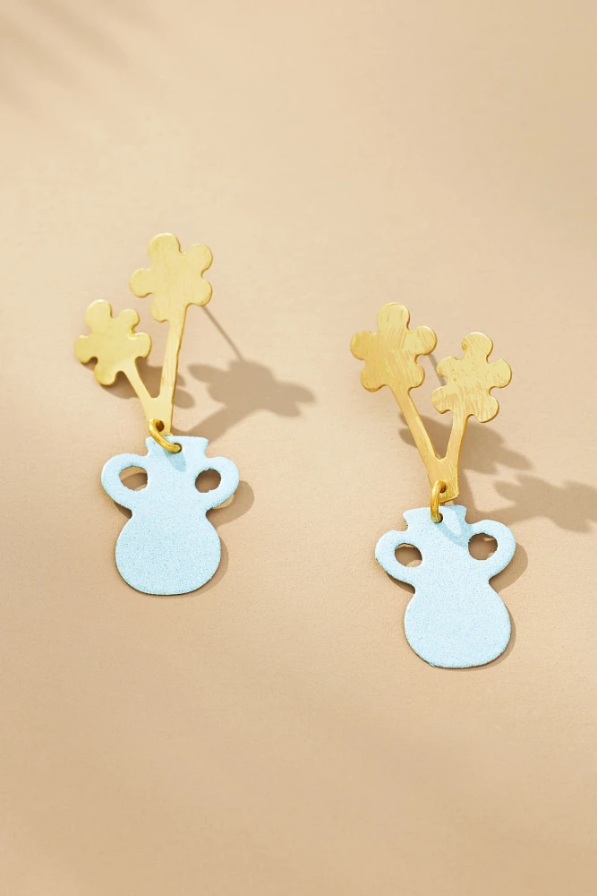 Sibilia Flower Vase Earrings