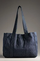 Damson Madder Pinstripe Denim Tote