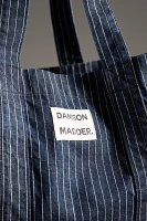 Damson Madder Pinstripe Denim Tote