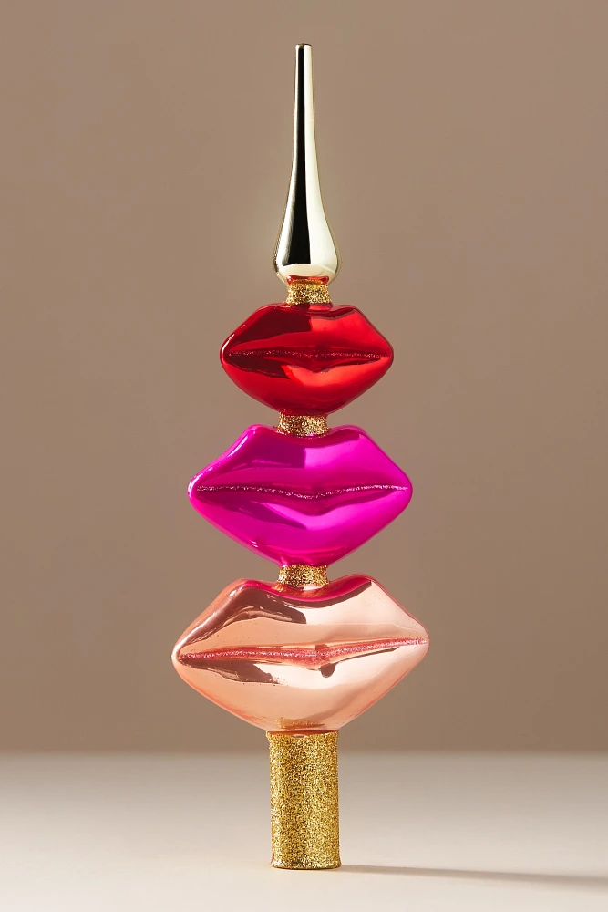 Lips Glass Tree Topper