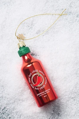 Sriracha Hot Sauce Glass Ornament