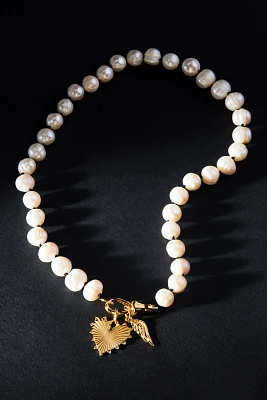 Hart Pearl Charm Necklace