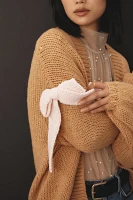 Maeve Chunky Bow Cardigan Sweater