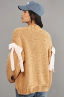 Maeve Chunky Bow Cardigan Sweater