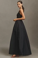 BHLDN Jemma Scoop-Neck Corset Fit & Flare Maxi Dress