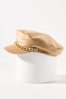 Eugenia Kim Marina Chain Cashmere Newsboy Cap