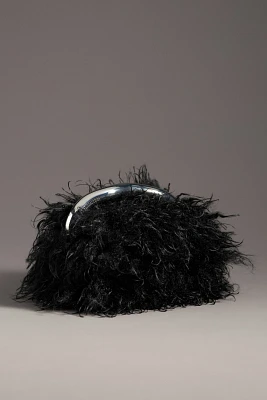 Simon Miller Curly Faux-Fur Top-Handle Bag