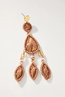 Raffia Chandelier Drop Earrings