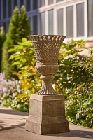 Cast Iron Lattice Urn