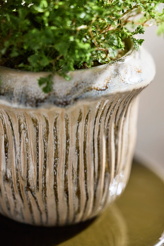 Catona Ridged Ceramic Pot