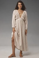 By Anthropologie Femme Linen Stripe Kaftan