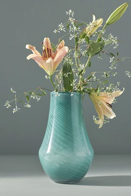 Mera Soda Lime Glass Swirl Vase