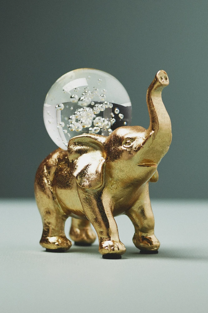 Gold Elephant Orb Decorative Object