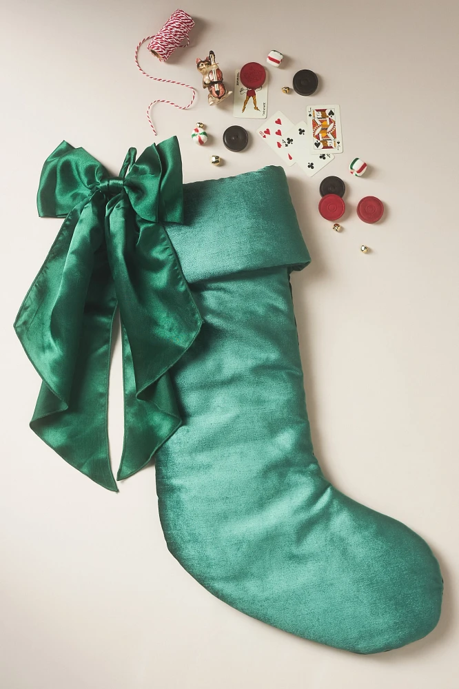 Velvet Bow Stocking