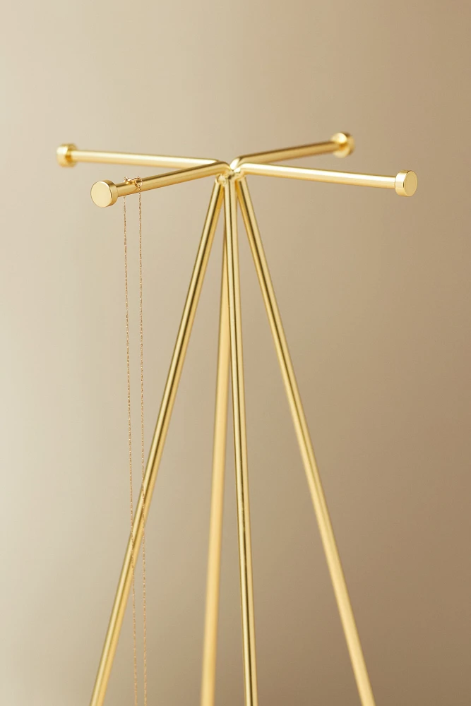Prism Gold Metal Jewelry Stand
