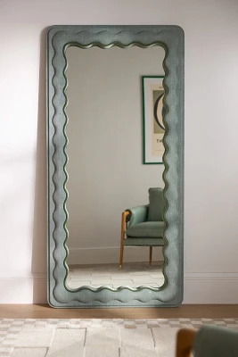 Adrie Upholstered Floor Mirror