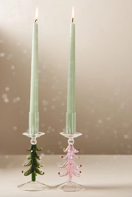 Holiday Tree Borosilicate Glass Candle Holder