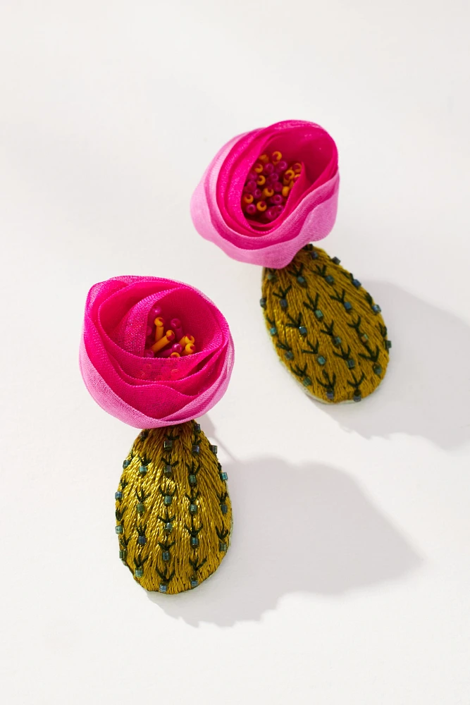 Mignonne Gavigan Cactus Flower Drop Earrings