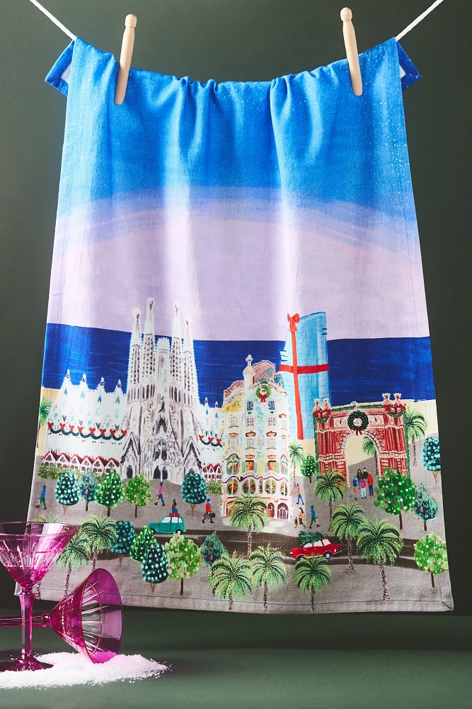 Holiday the City Dish Towel