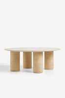 Atlas Marble and Jute Round Coffee Table