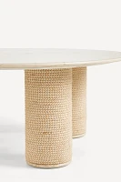 Atlas Marble and Jute Round Coffee Table