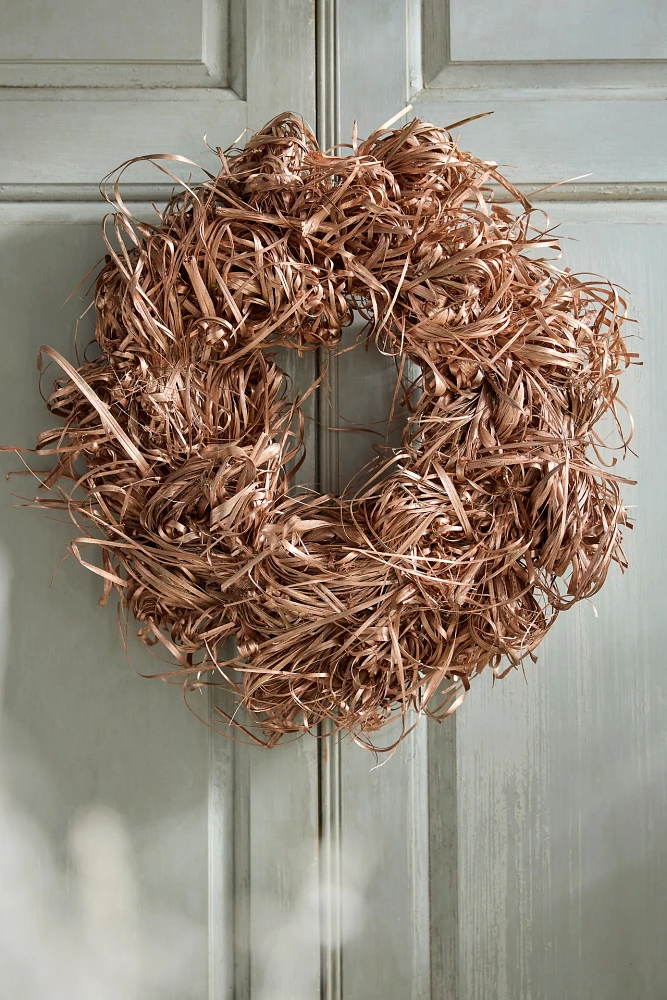 Dried Metallic Tiririca Wreath