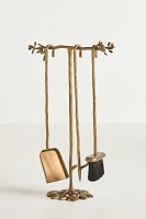 Birdie Brass Fireplace Tool Set