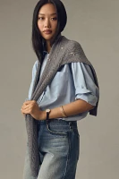 By Anthropologie Embellished Cable-Knit Shrug