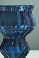 Curvy Blue Soda Glass Vase