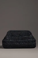 By Anthropologie Metallic Crochet Clutch