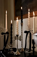 High Shine Spiral Taper Candles, Set of 2