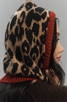 Damson Madder Leopard Print Hood