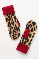 Damson Madder Leopard Mittens