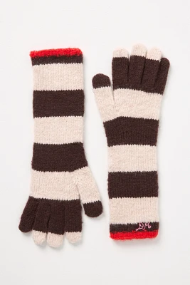 Damson Madder Knit Stripe Gloves